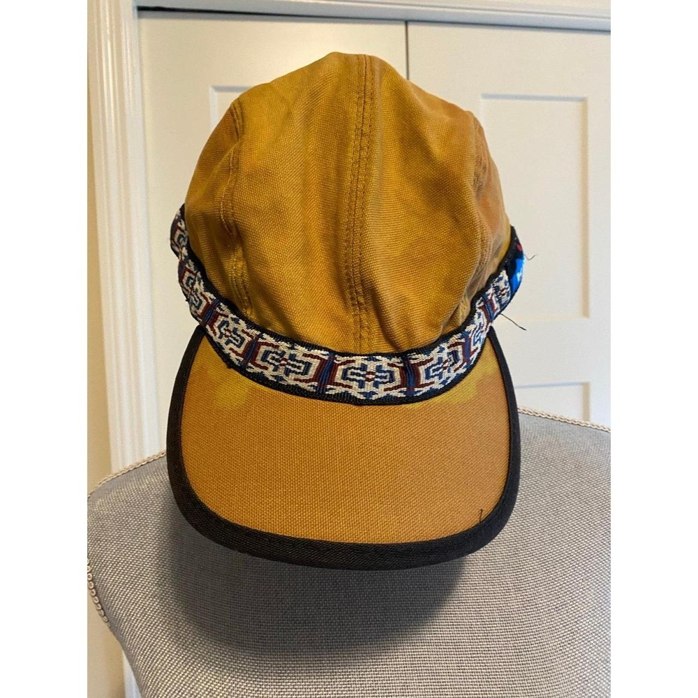 KAVU Tan Strapcap Discolored Distressed Large Grunge s2